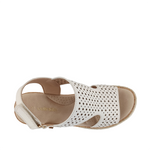 Sandalias de cuña Bianca para mujer color hueso