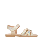Sandalias flats Tamara para niña color oro rosa