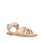 Sandalias flats Tamara para niña color oro rosa