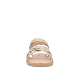 Sandalias flats Tamara para niña color oro rosa