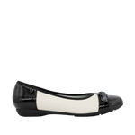 Ballerinas Anna para mujer color crema y negro