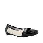 Ballerinas Anna para mujer color crema y negro