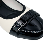 Ballerinas Anna para mujer color crema y negro