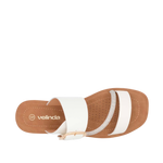 Sandalias flats Duna para mujer color blanco