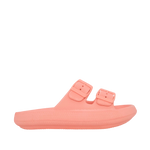 Sandalias flats Chunky para mujer color coral