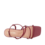 Sandalias de tacón Chole para mujer color rojo