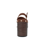 Sandalias de plataforma Eloise para mujer color marrón