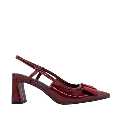 Tacones slingback Gabriela para mujer color vino