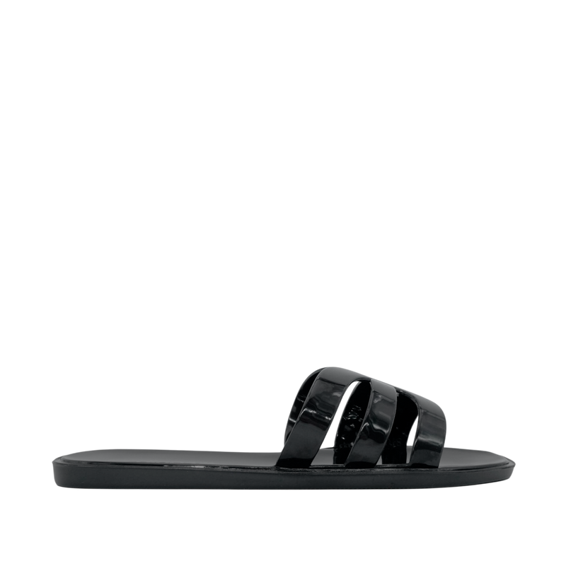 Sandalias flats Sirena para mujer color negro