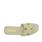 Sandalias flats Lucia para mujer color lima