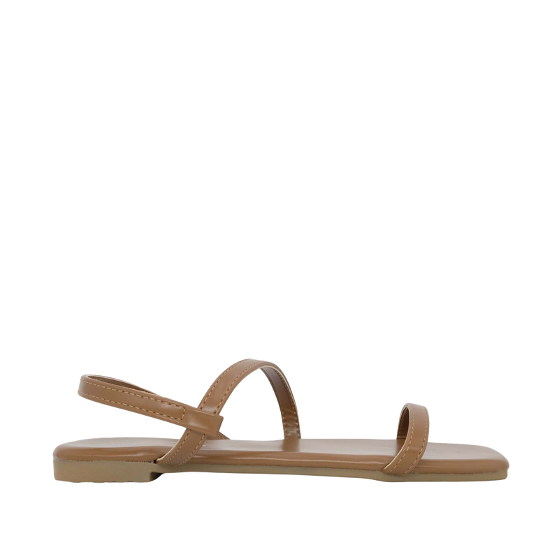 Sandalias flats Kristel para mujer color café