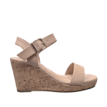Sandalias de plataforma Maia para mujer color nude