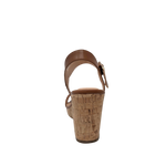 Sandalias de plataforma Maia para mujer color camel