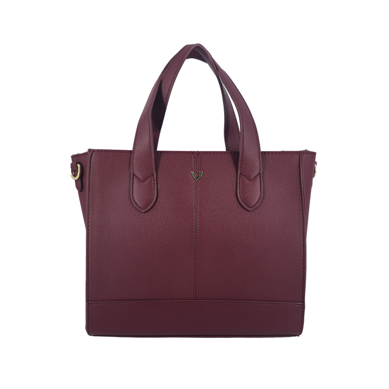 Cartera satchel July para mujer color vino