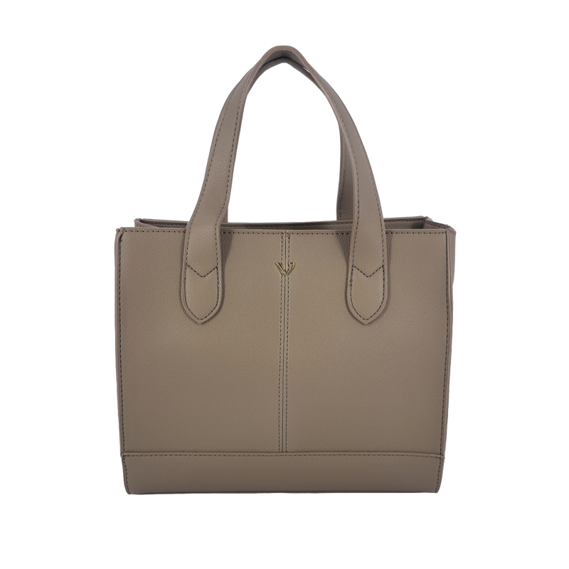 Cartera satchel August para mujer color taupe