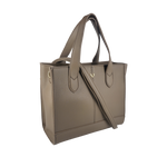 Cartera satchel August para mujer color taupe