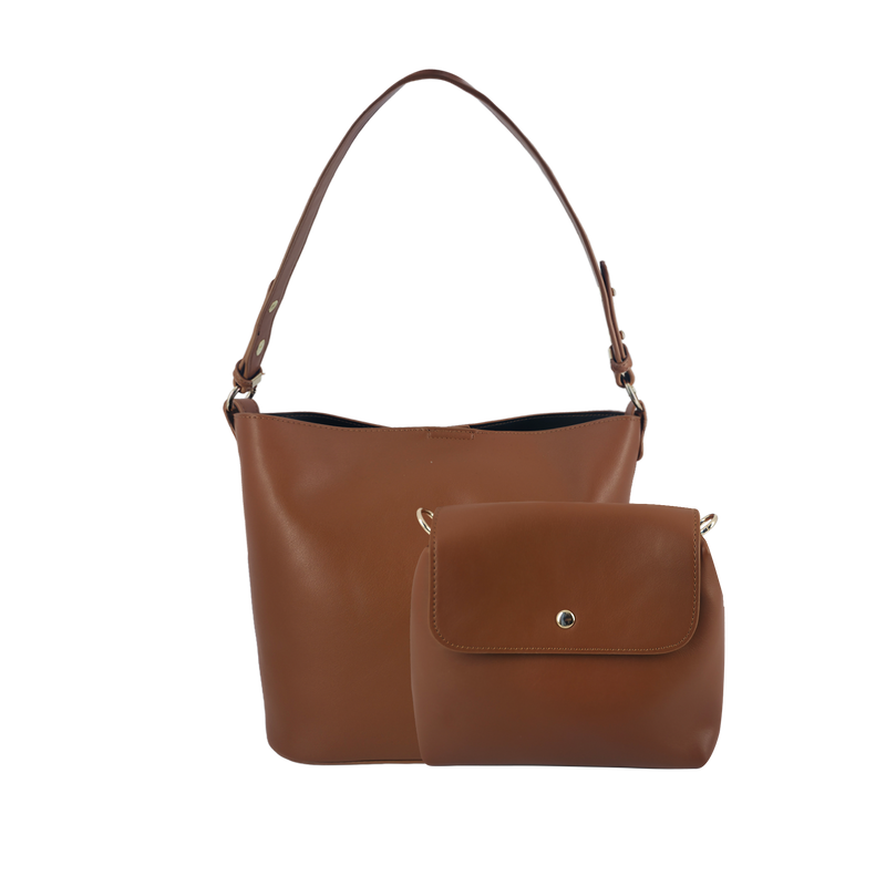 Cartera crossbody Louisse para mujer color tan