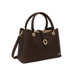 Cartera satchel Olivia para mujer color chocolate