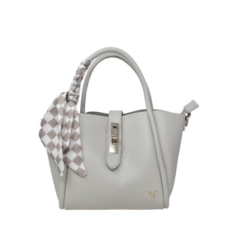 Cartera satchel Cammie para mujer color hueso