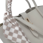 Cartera satchel Cammie para mujer color hueso