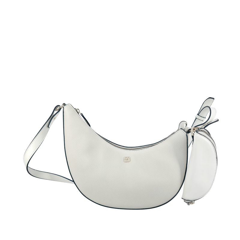 Cartera crossbody Arianna para mujer color hueso