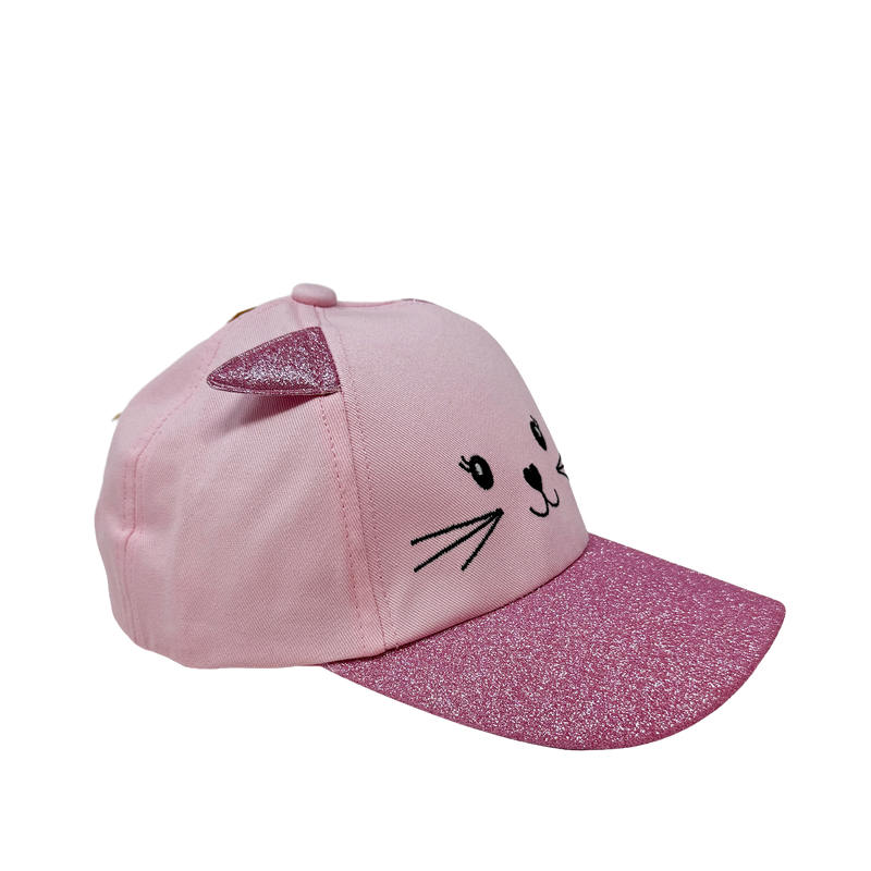 Gorra Cat para niña color rosado