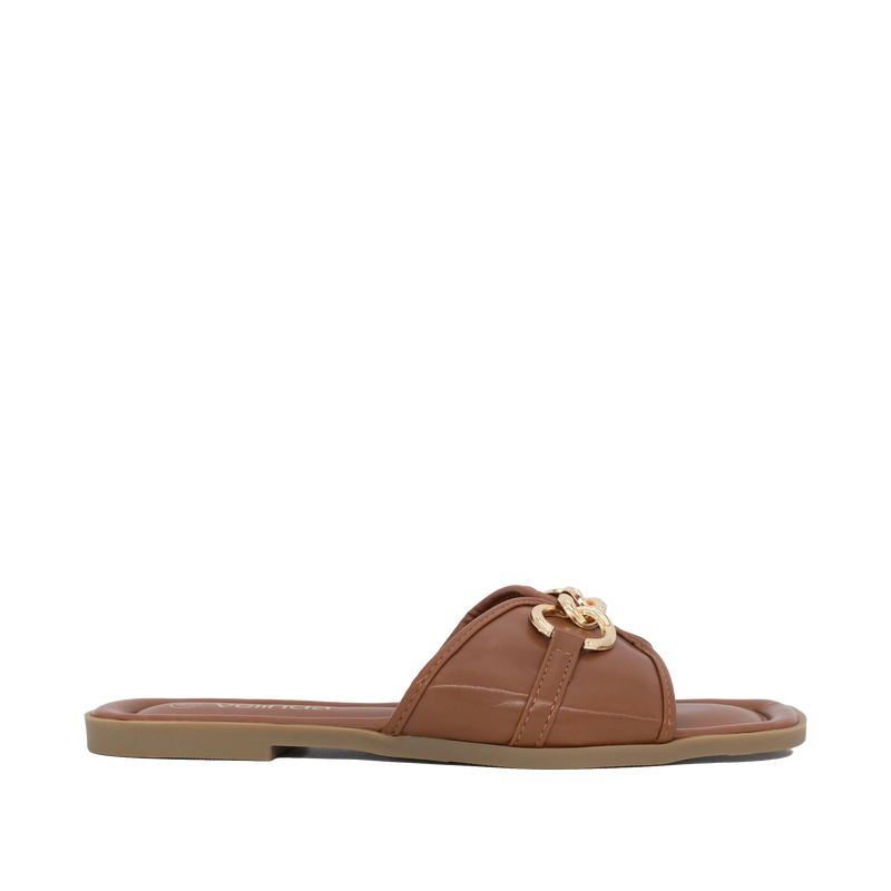 Sandalias flats Monica para mujer color tan