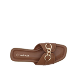 Sandalias flats Monica para mujer color tan