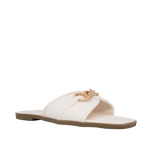 Sandalias flats Monica para mujer color hueso