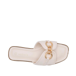 Sandalias flats Monica para mujer color hueso