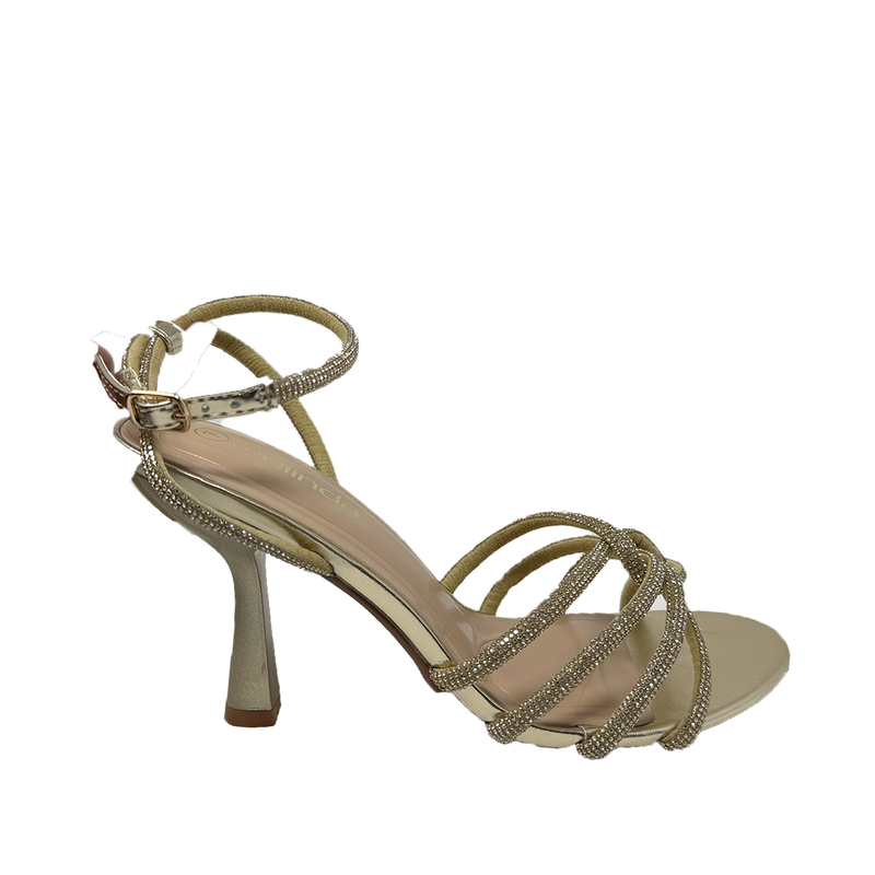 Sandalias de tacón Mia para mujer color dorado