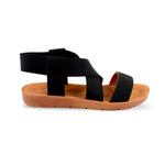 Sandalias flat Annamir negro para Mujer