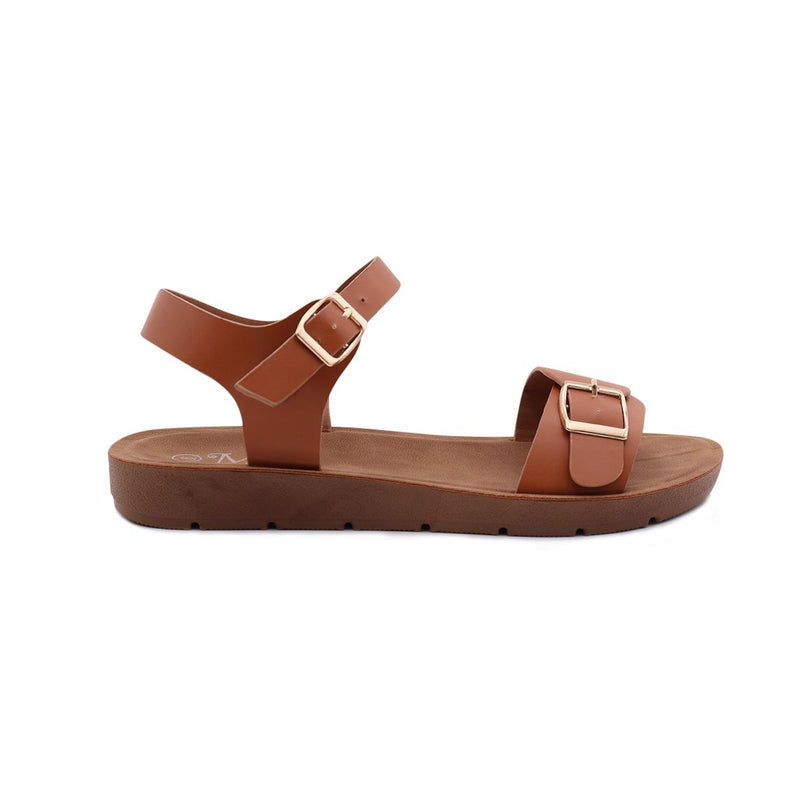 Sandalias flat Sulenmir cafe para Mujer